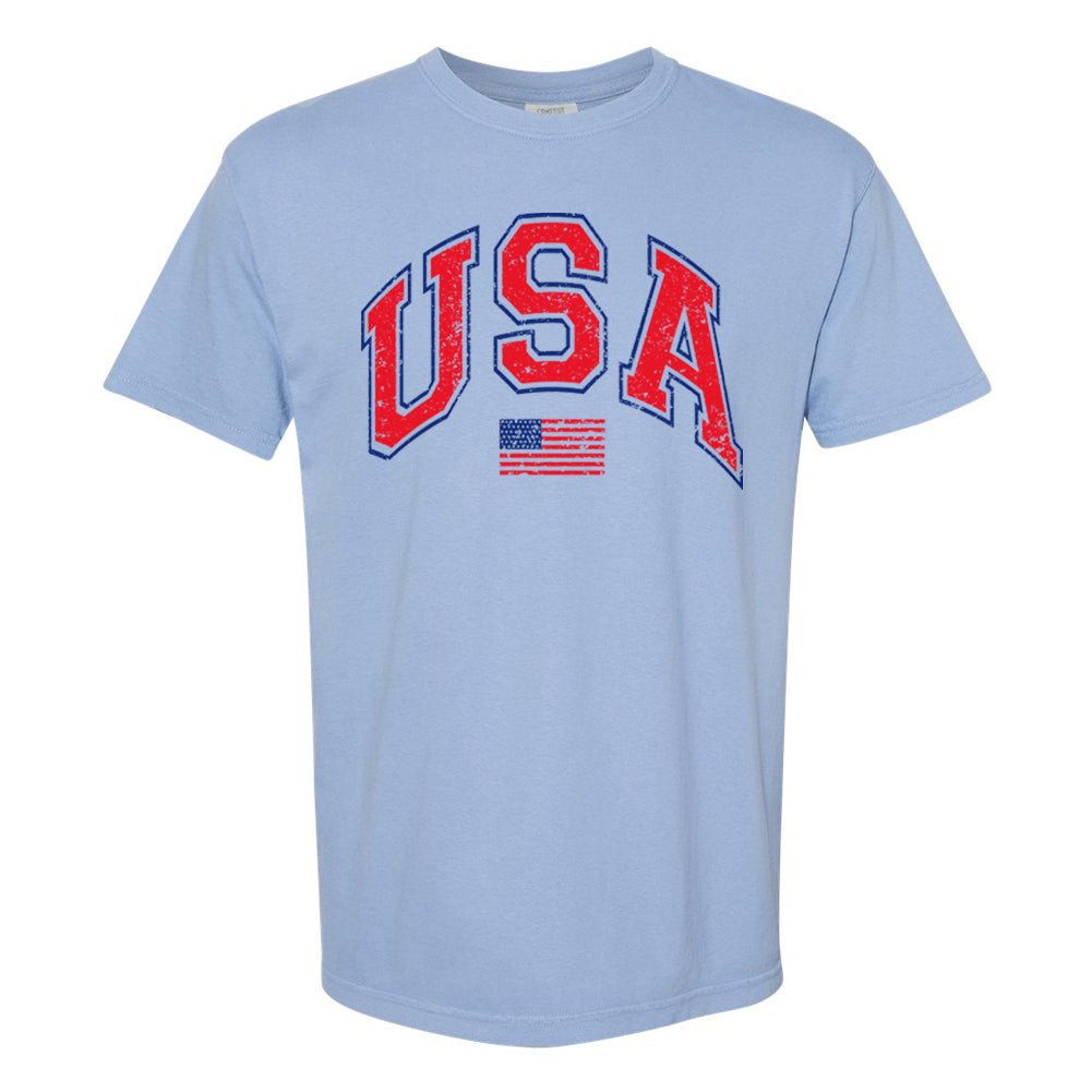 'Distressed USA' T-Shirt - United Monograms