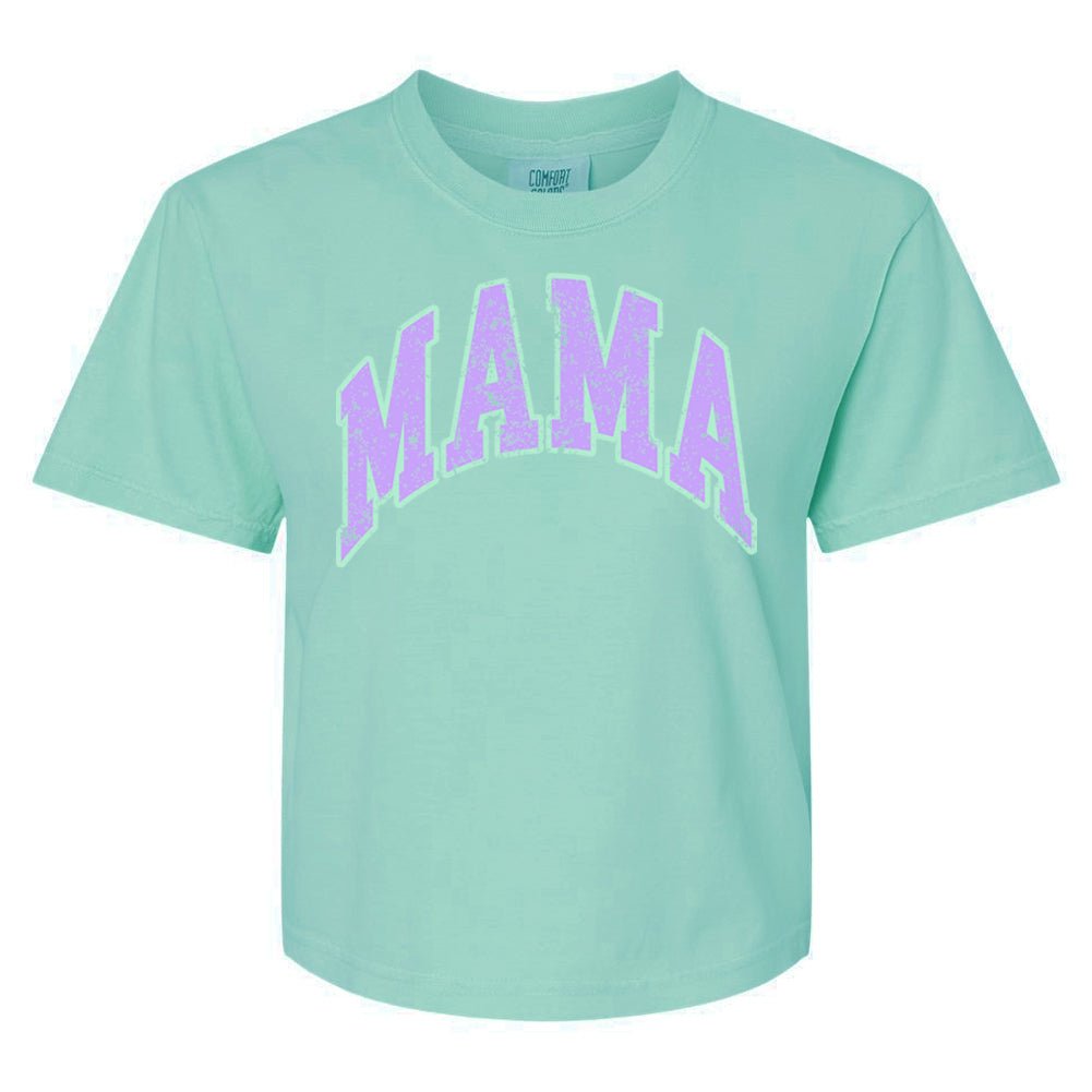 'Distressed Varsity Mama' Boxy T-Shirt - United Monograms