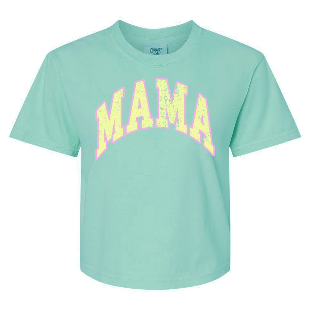 'Distressed Varsity Mama' Boxy T-Shirt - United Monograms