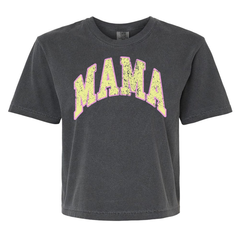 'Distressed Varsity Mama' Boxy T-Shirt - United Monograms