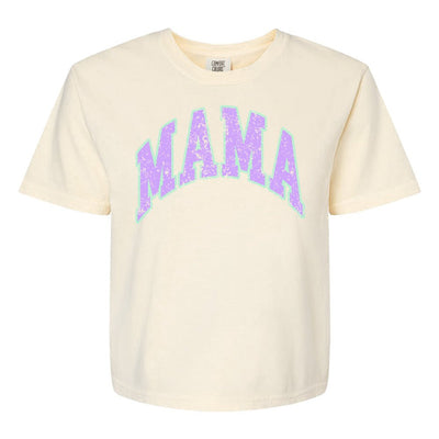 'Distressed Varsity Mama' Boxy T-Shirt - United Monograms