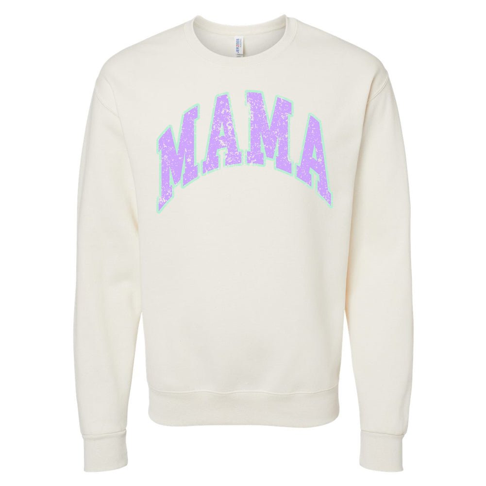 'Distressed 'Varsity 'Mama' Crewneck Sweatshirt - United Monograms