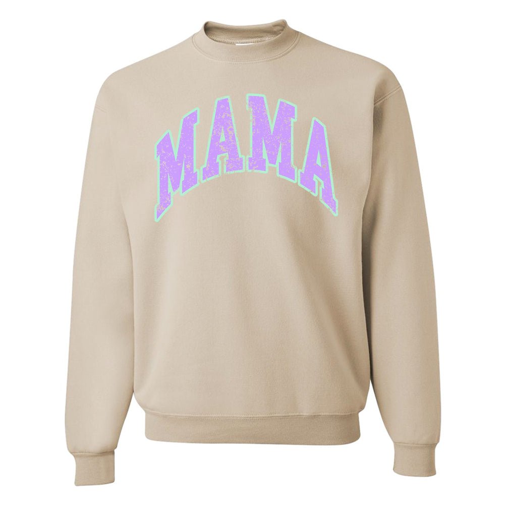 'Distressed 'Varsity 'Mama' Crewneck Sweatshirt - United Monograms