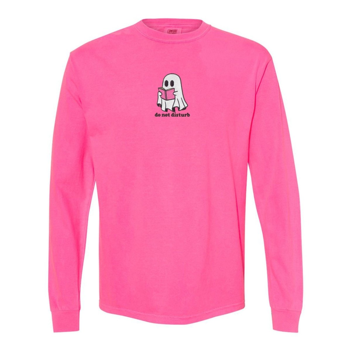 'Do Not Disturb' Embroidered Long Sleeve T-Shirt - United Monograms