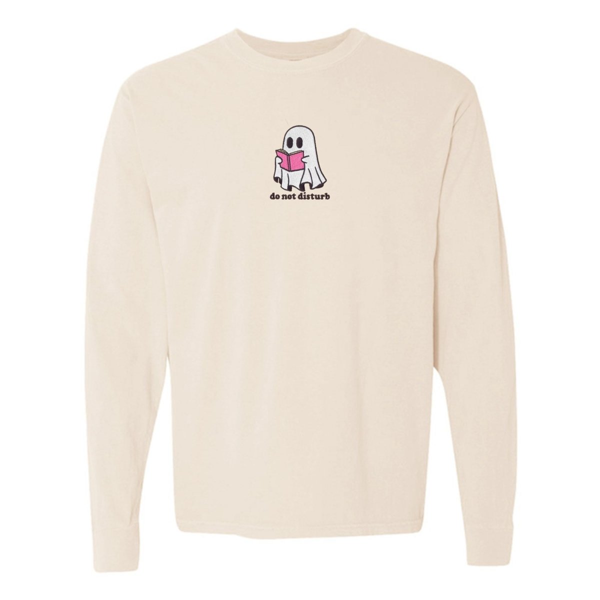 'Do Not Disturb' Embroidered Long Sleeve T-Shirt - United Monograms