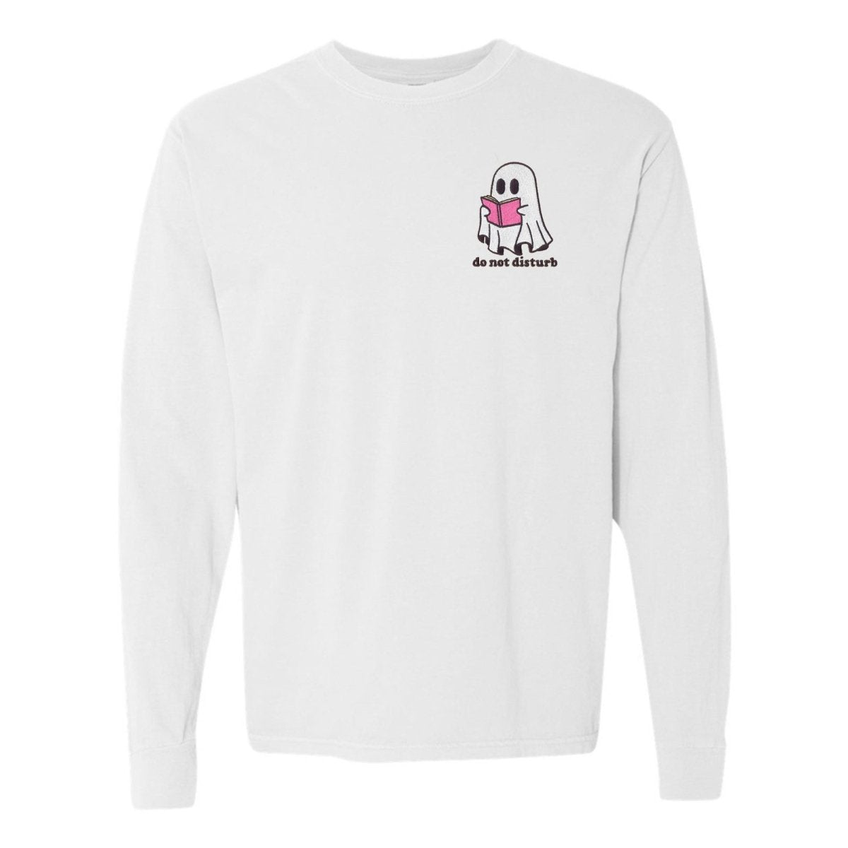 'Do Not Disturb' Embroidered Long Sleeve T-Shirt - United Monograms