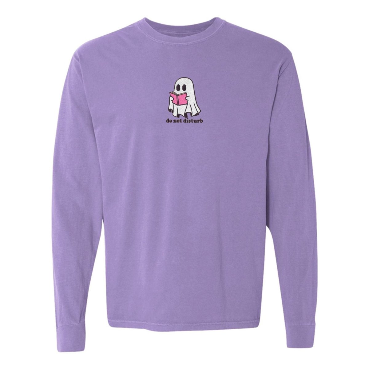 'Do Not Disturb' Embroidered Long Sleeve T-Shirt - United Monograms