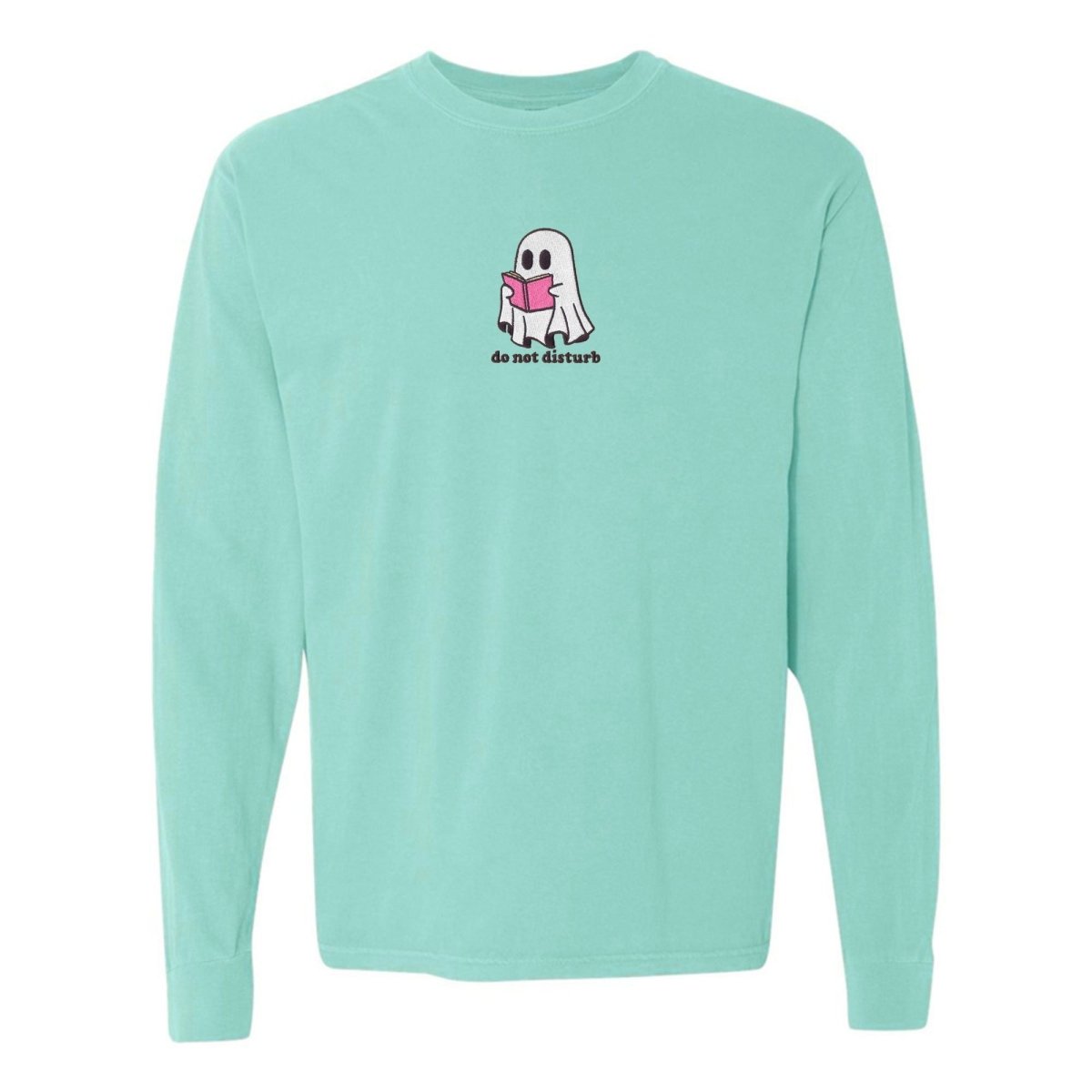 'Do Not Disturb' Embroidered Long Sleeve T-Shirt - United Monograms