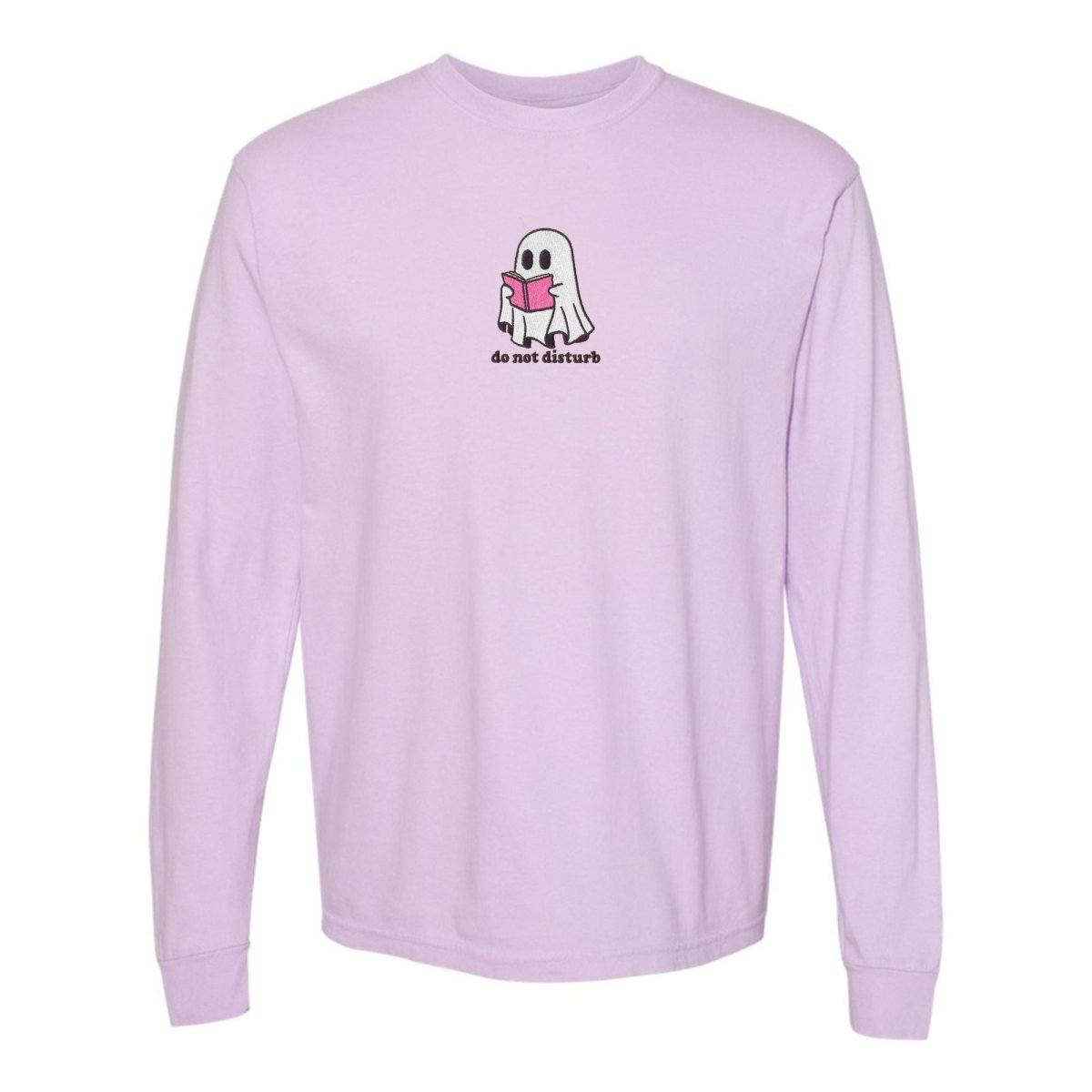 'Do Not Disturb' Embroidered Long Sleeve T-Shirt - United Monograms