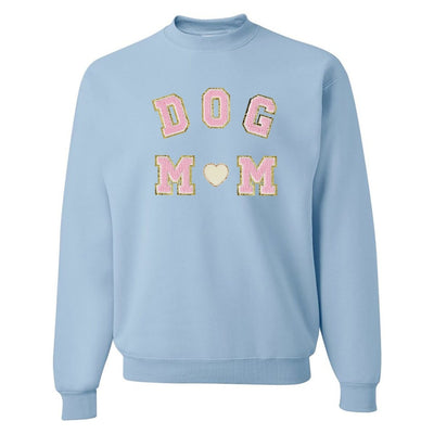 Dog Mom Letter Patch Crewneck Sweatshirt - United Monograms