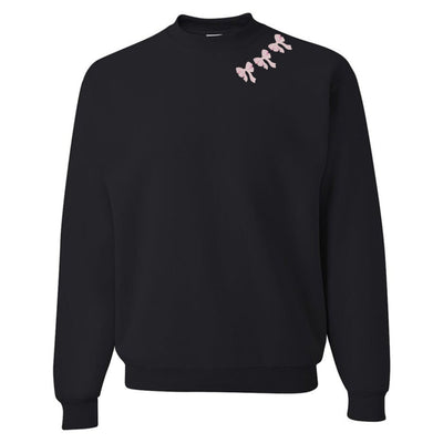 Embroidered 'Bow Collar' Crewneck Sweatshirt - United Monograms