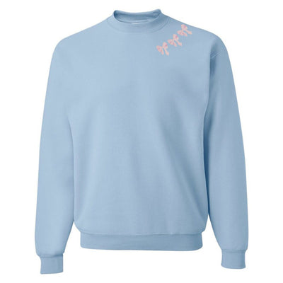 Embroidered 'Bow Collar' Crewneck Sweatshirt - United Monograms