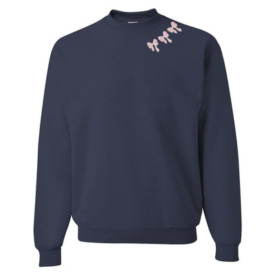 Embroidered 'Bow Collar' Crewneck Sweatshirt - United Monograms