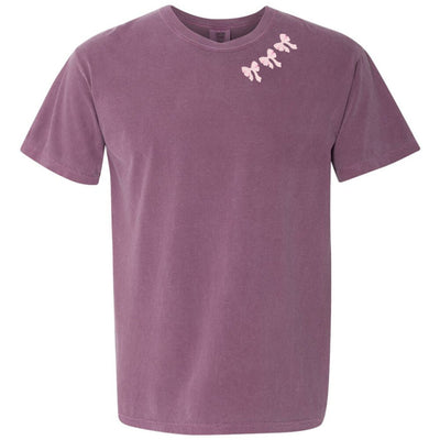 Embroidered 'Bow Collar' T-Shirt - United Monograms