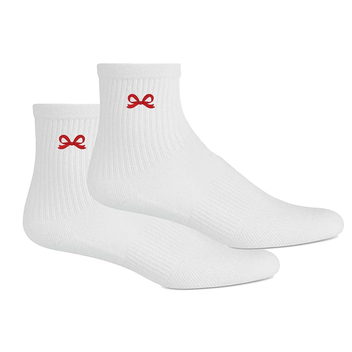 Embroidered Bow Crew Socks - United Monograms