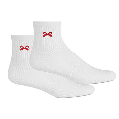 Embroidered Bow Crew Socks - United Monograms
