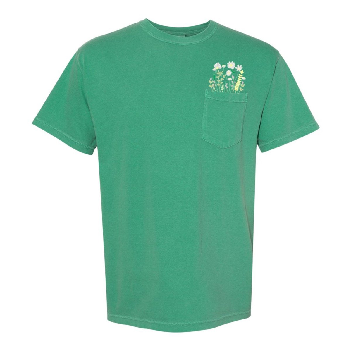 Embroidered 'Floral Pocket' Pocket T-Shirt - United Monograms