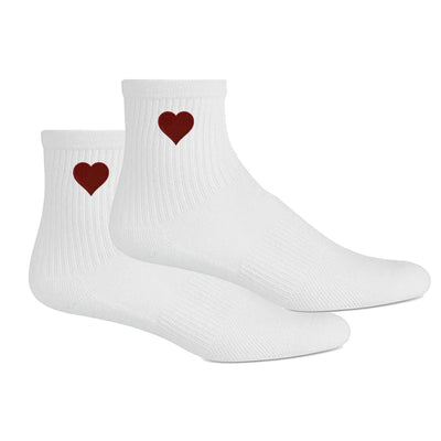 Embroidered Heart Crew Socks - United Monograms