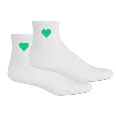 Embroidered Heart Crew Socks - United Monograms