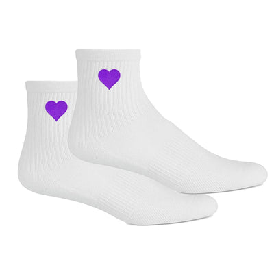 Embroidered Heart Crew Socks - United Monograms
