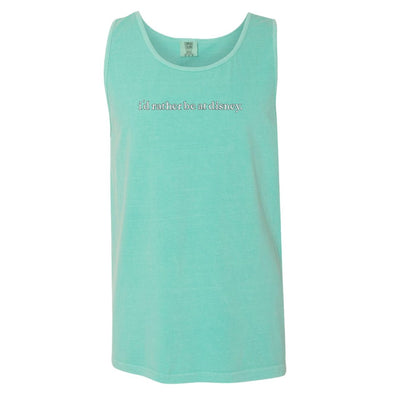 Embroidered 'I'd Rather Be At Disney' Tank Top - United Monograms