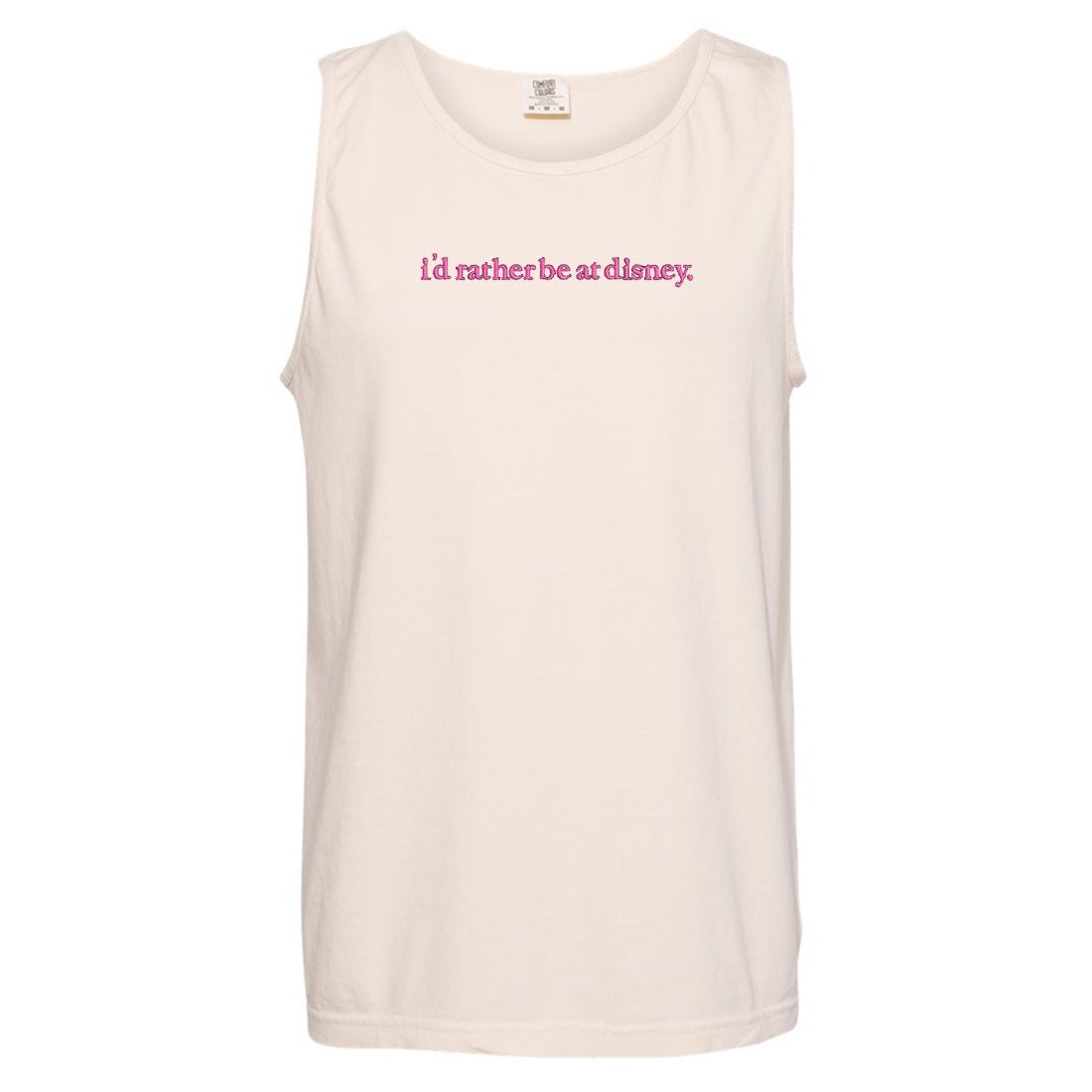 Embroidered 'I'd Rather Be At Disney' Tank Top - United Monograms