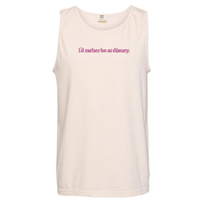 Embroidered 'I'd Rather Be At Disney' Tank Top - United Monograms