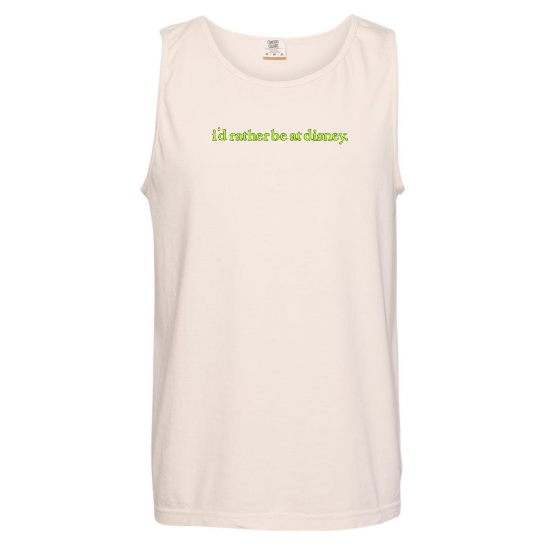 Embroidered 'I'd Rather Be At Disney' Tank Top - United Monograms