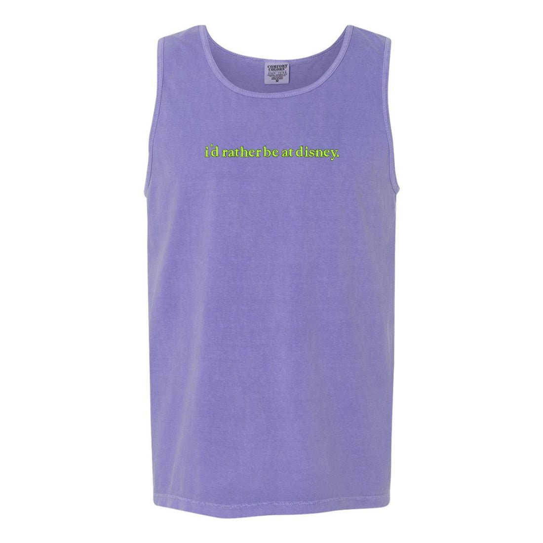 Embroidered 'I'd Rather Be At Disney' Tank Top - United Monograms