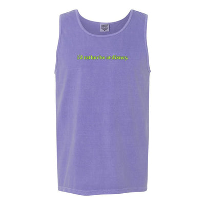 Embroidered 'I'd Rather Be At Disney' Tank Top - United Monograms