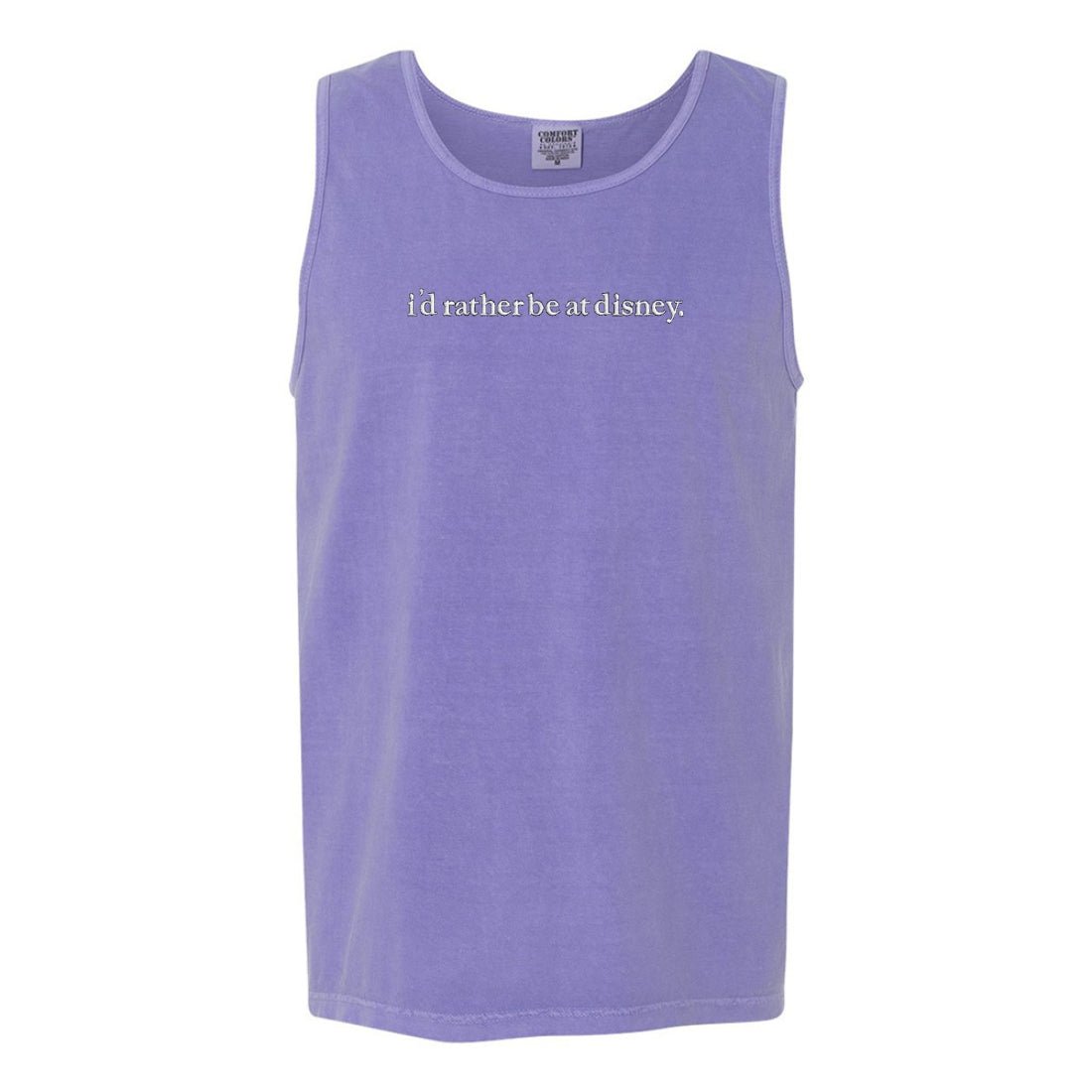 Embroidered 'I'd Rather Be At Disney' Tank Top - United Monograms