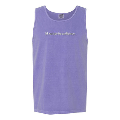 Embroidered 'I'd Rather Be At Disney' Tank Top - United Monograms