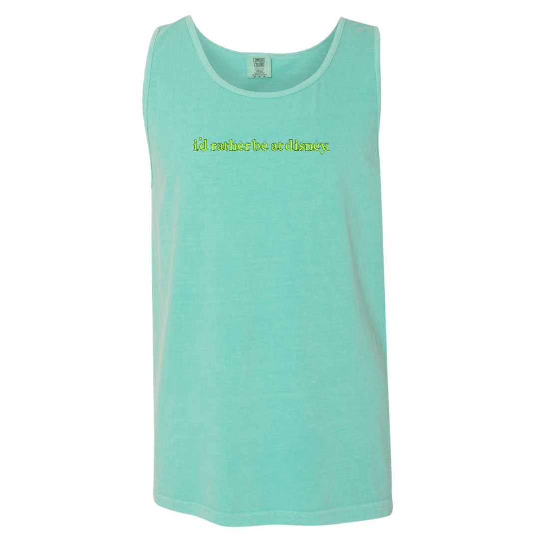 Embroidered 'I'd Rather Be At Disney' Tank Top - United Monograms