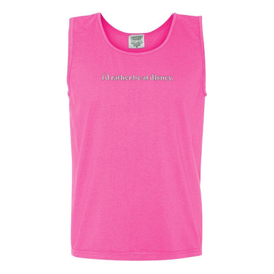 Embroidered 'I'd Rather Be At Disney' Tank Top - United Monograms
