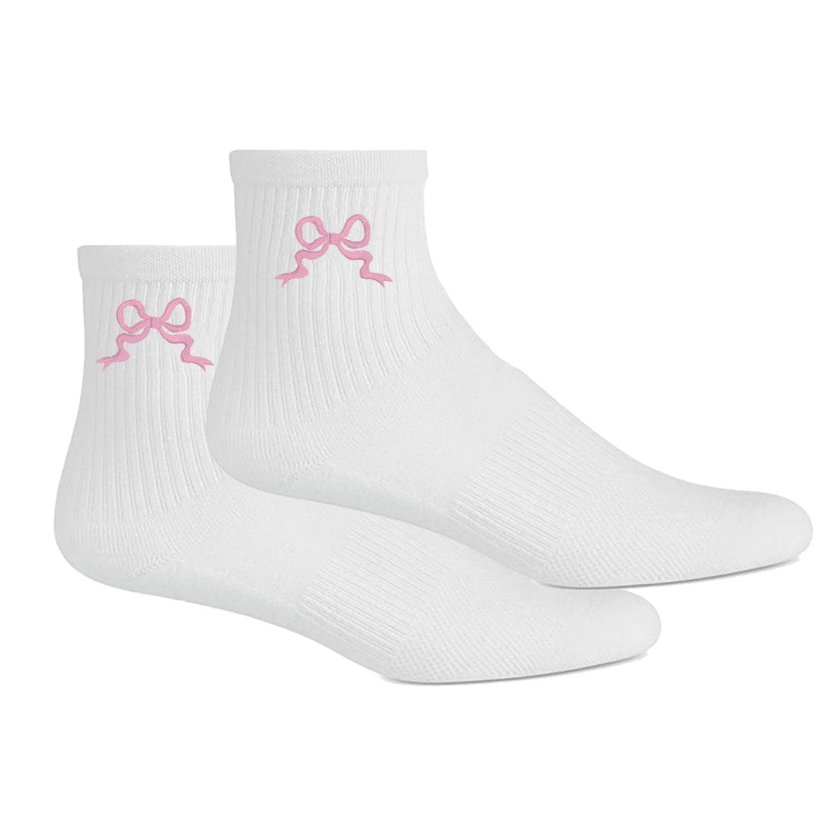 Embroidered 'Ribbon Bow' Crew Socks - United Monograms