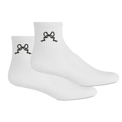 Embroidered 'Ribbon Bow' Crew Socks - United Monograms