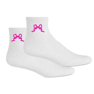 Embroidered 'Ribbon Bow' Crew Socks - United Monograms
