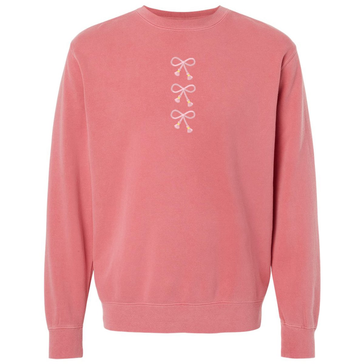 Embroidered Tasseled 'Bows' Cozy Crew - United Monograms