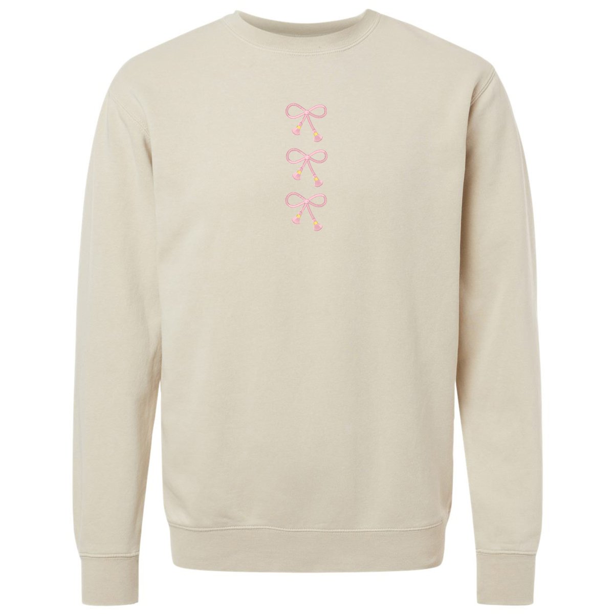 Embroidered Tasseled 'Bows' Cozy Crew - United Monograms