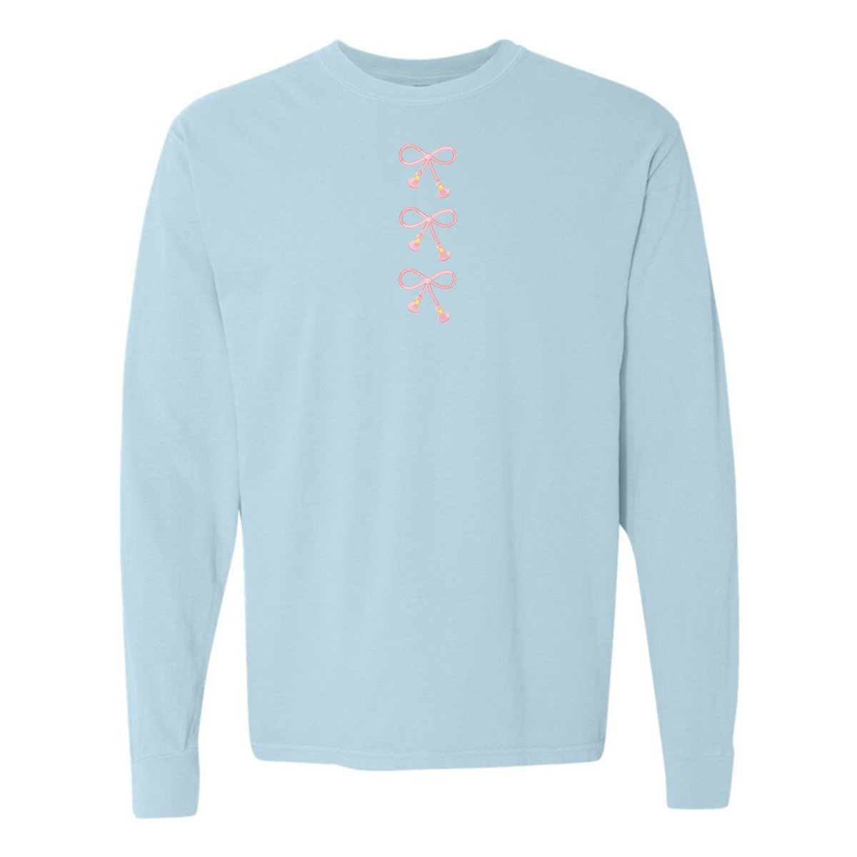 Embroidered Tasseled 'Bows' Long Sleeve - United Monograms