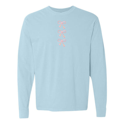 Embroidered Tasseled 'Bows' Long Sleeve - United Monograms