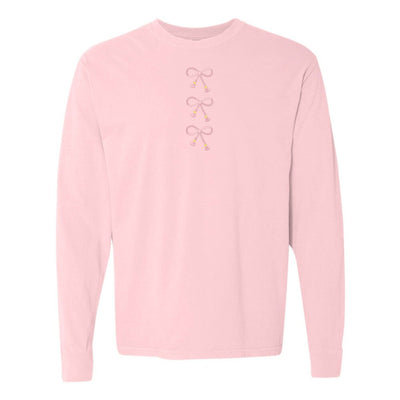 Embroidered Tasseled 'Bows' Long Sleeve - United Monograms