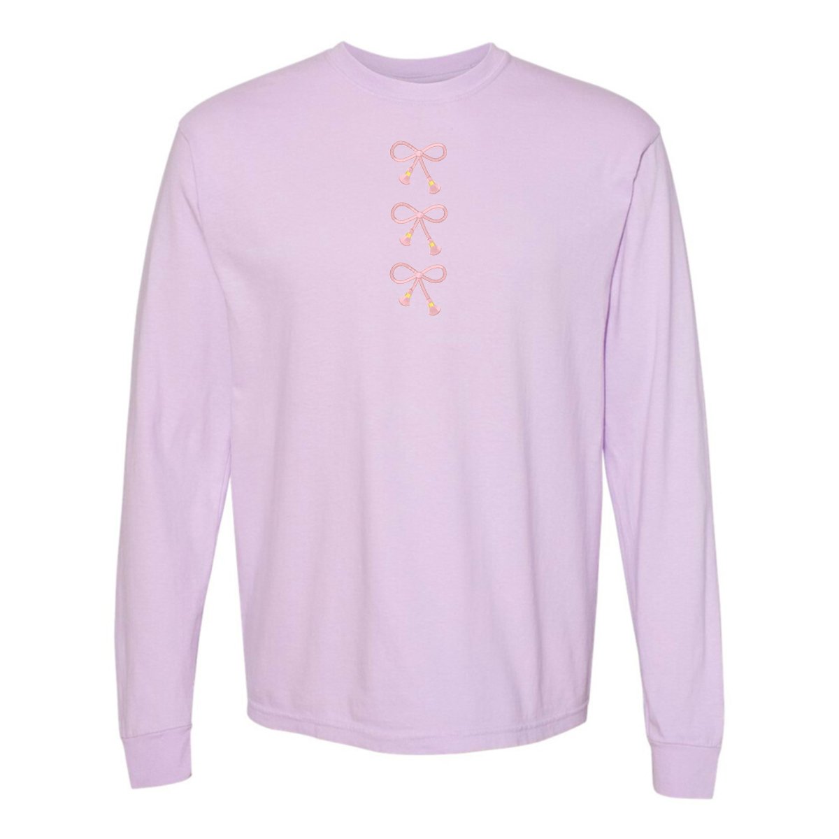 Embroidered Tasseled 'Bows' Long Sleeve - United Monograms