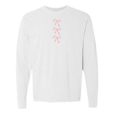 Embroidered Tasseled 'Bows' Long Sleeve - United Monograms