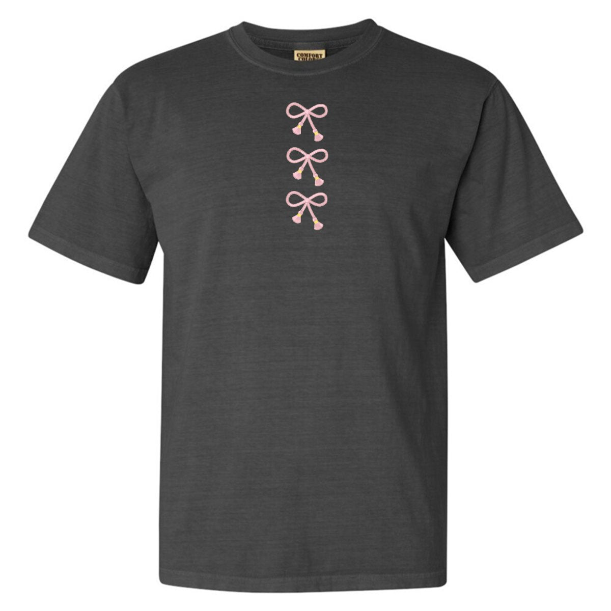 Embroidered Tasseled 'Bows' T-Shirt - United Monograms