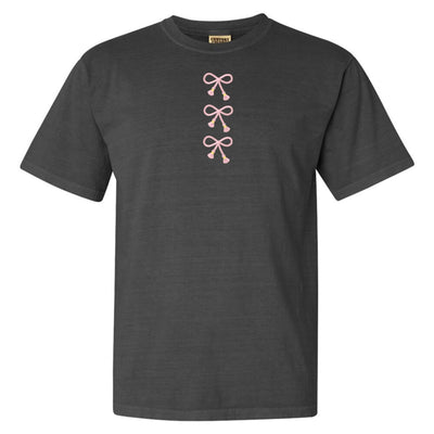 Embroidered Tasseled 'Bows' T-Shirt - United Monograms
