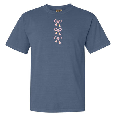 Embroidered Tasseled 'Bows' T-Shirt - United Monograms