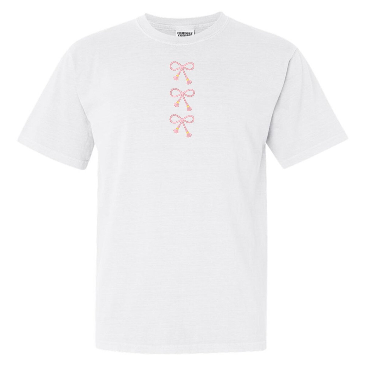 Embroidered Tasseled 'Bows' T-Shirt - United Monograms