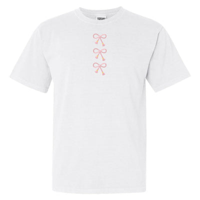 Embroidered Tasseled 'Bows' T-Shirt - United Monograms