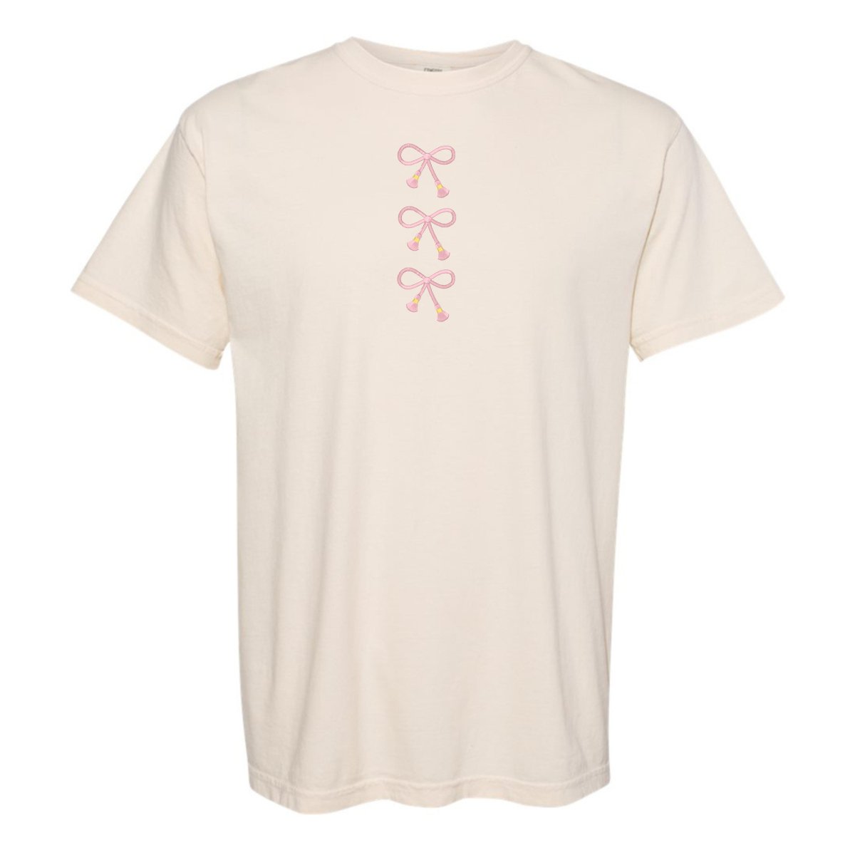 Embroidered Tasseled 'Bows' T-Shirt - United Monograms